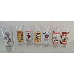 Luminarc Shot‎ Glasses Assorted Alcohol Set Of 6 2 Oz Shooters No Box Plus One